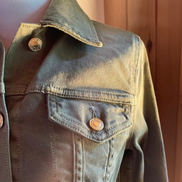 MICHAEL KORS Military Green Jean Jacket - S - Picture 4 of 12